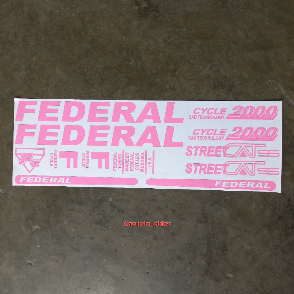 Sticker sepeda FEDERAL FC 2000 STREET CAT cutting