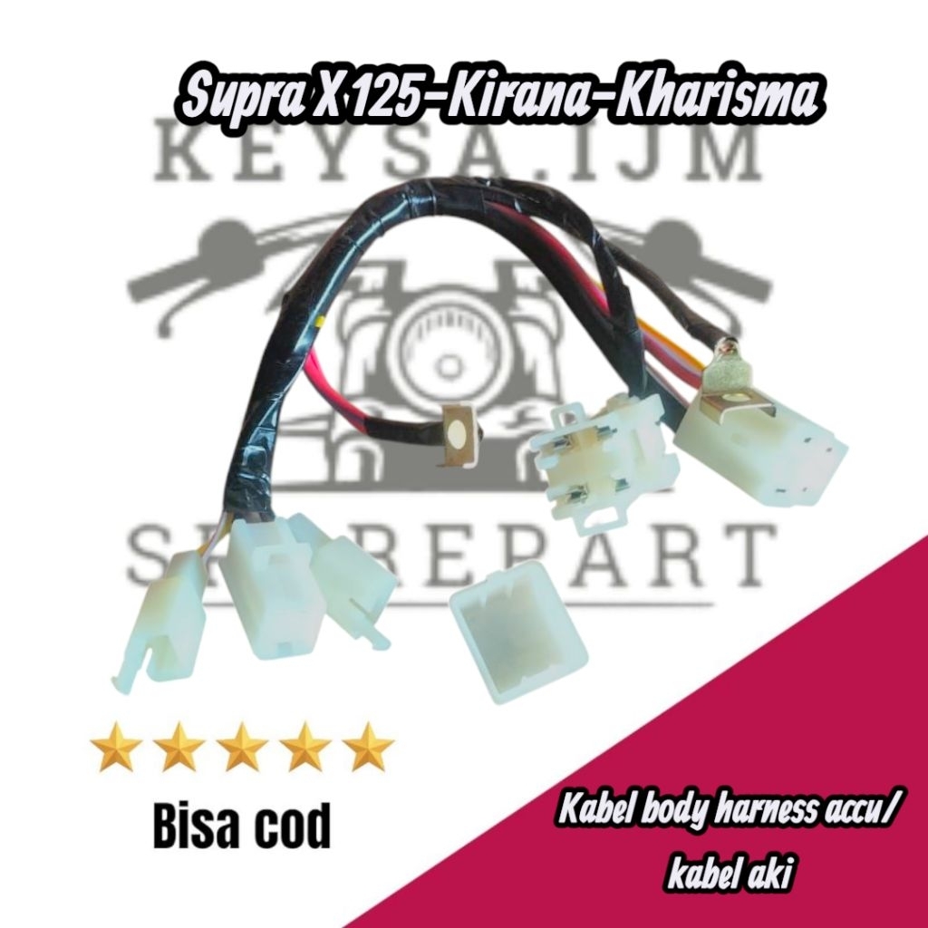 kabel aki kabel accu karisma Supra x125 kabel body harness accu Supra X 125 Kirana Karisma