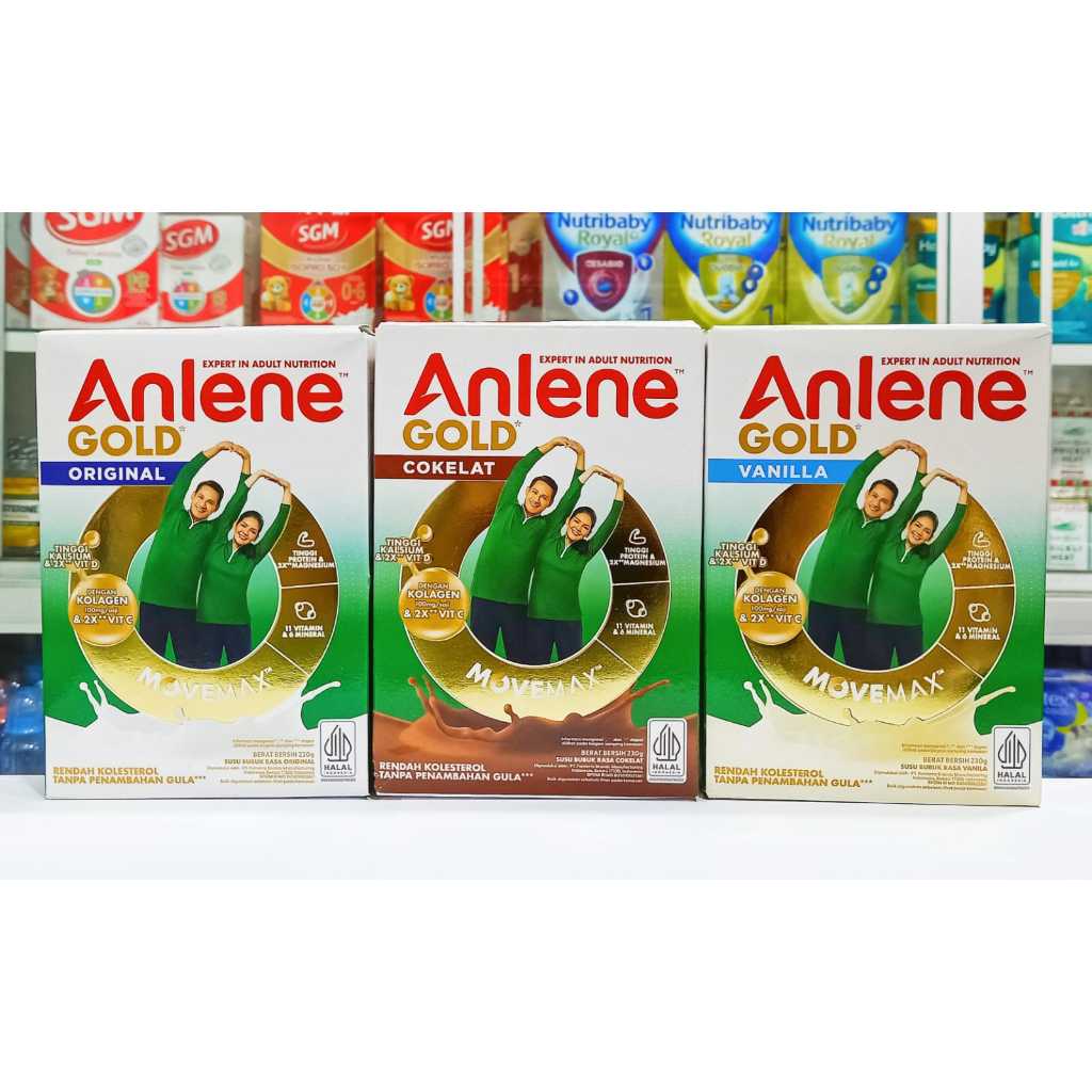 ANLENE (GOLD 230GR DAN 570GR) ALL VARIAN - SUSU TINGGI KALSIUM UNTUK MENCEGAH OSTEOPOROSIS LANSIA