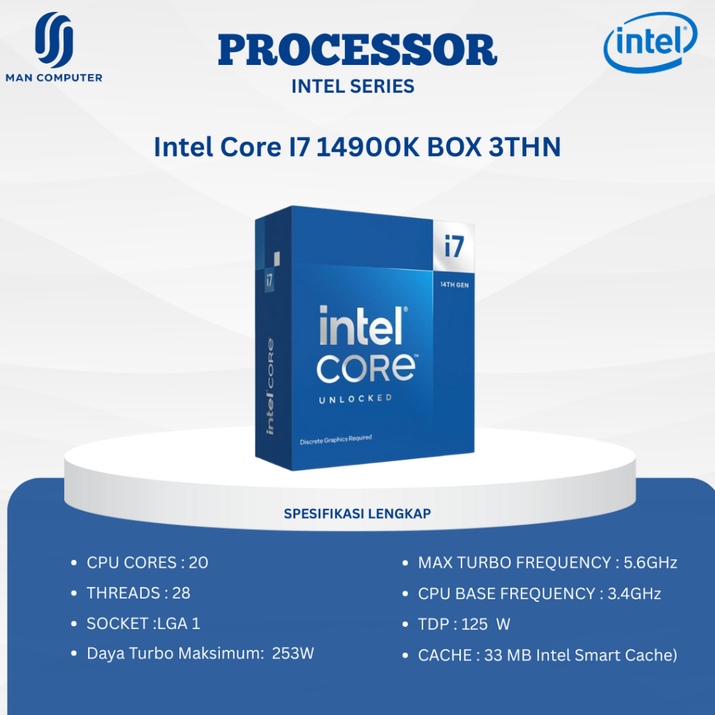 Processor Intel Core I7 14700K BOX 3 THN