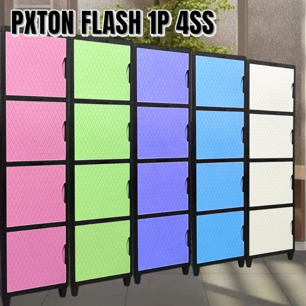 PXTON-LEMARI FLASH 4 SUSUN / LEMARI SWINGS 4 SUSUN / LEMARI SERBAGUNA 4 SUSUN / LEMARI PLASTIK 4 SUS