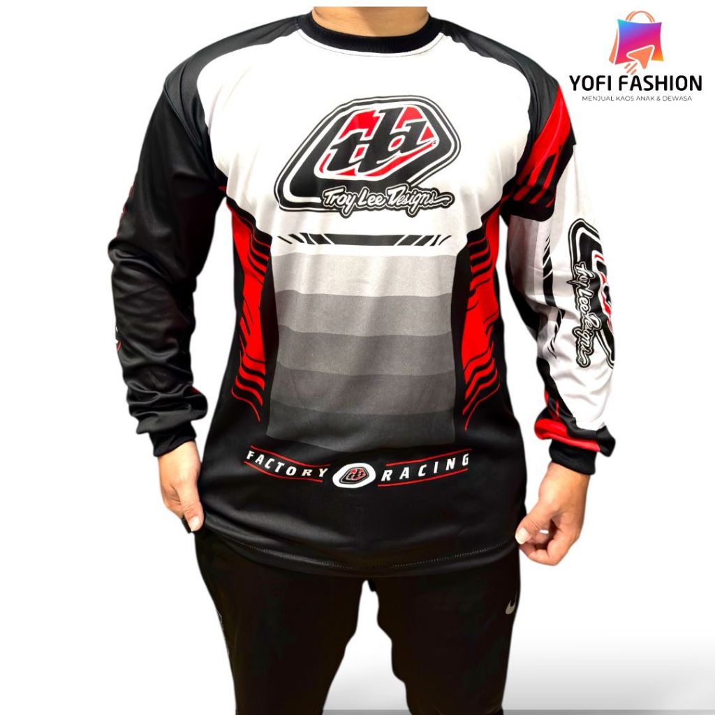 JERSEY MOTOR CROSS BAJU MOTOR RACING LENGAN PANJANG KAOS DRAG RACE