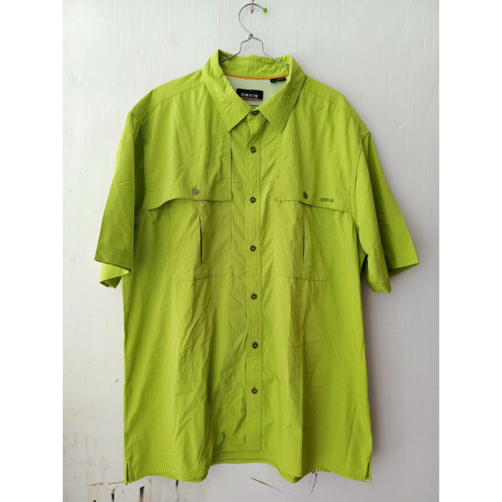 ORVIS Kemeja Hijau Pendek Size L/XL
