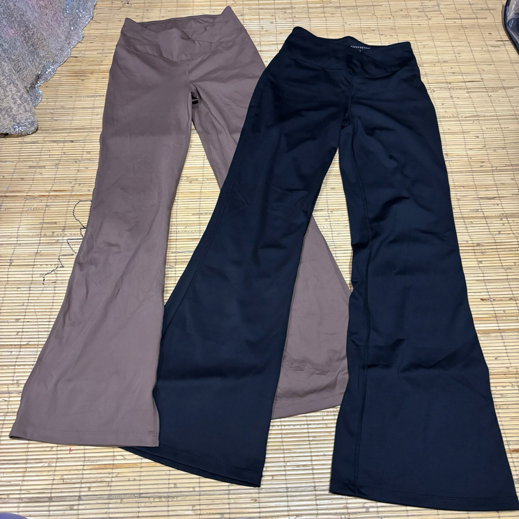 Titian-Legging Cutbray Flare Aeropostale Original Olahraga Yoga Senam Wanita Berkualitas Bagus
