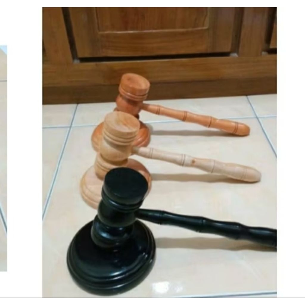 palu kayu / palu hakim / palu main + tatakan