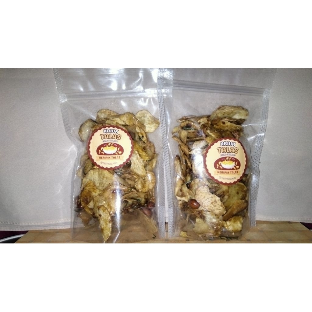 keripik talas pedas manis