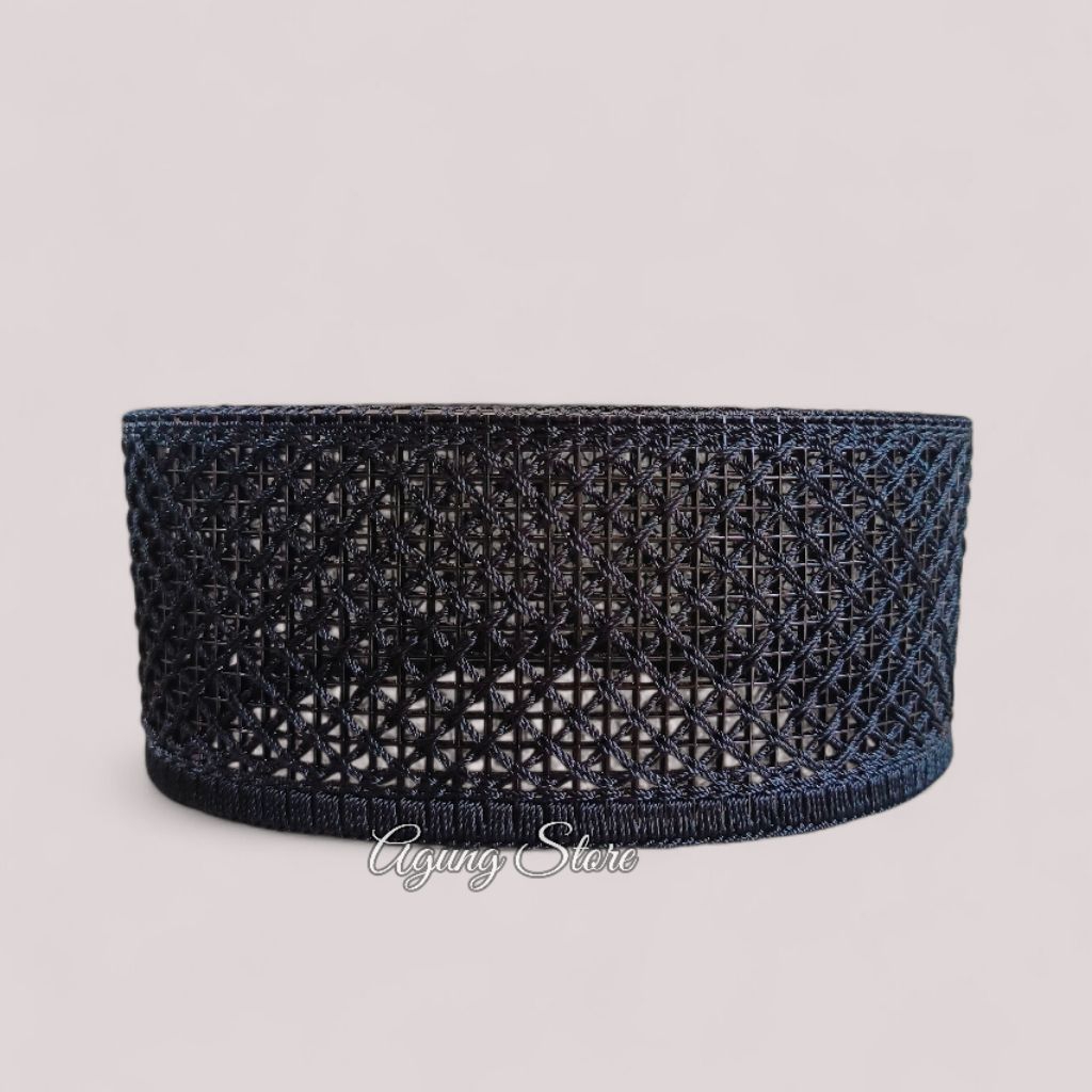 peci rajut malaysia pria dewasa - songkok/kopyah rajut eksklusif hitam