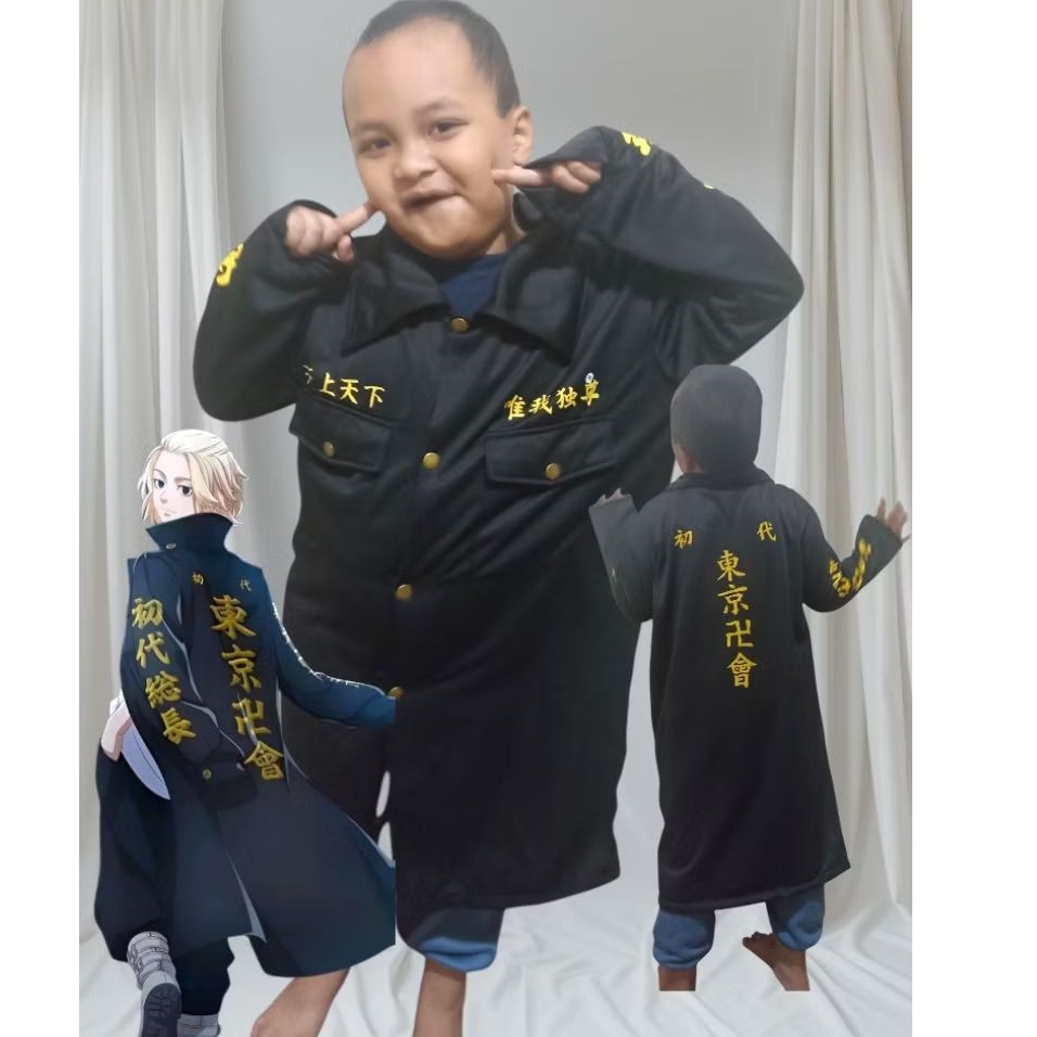jubah manjiro sano kids anime cosplay anak
