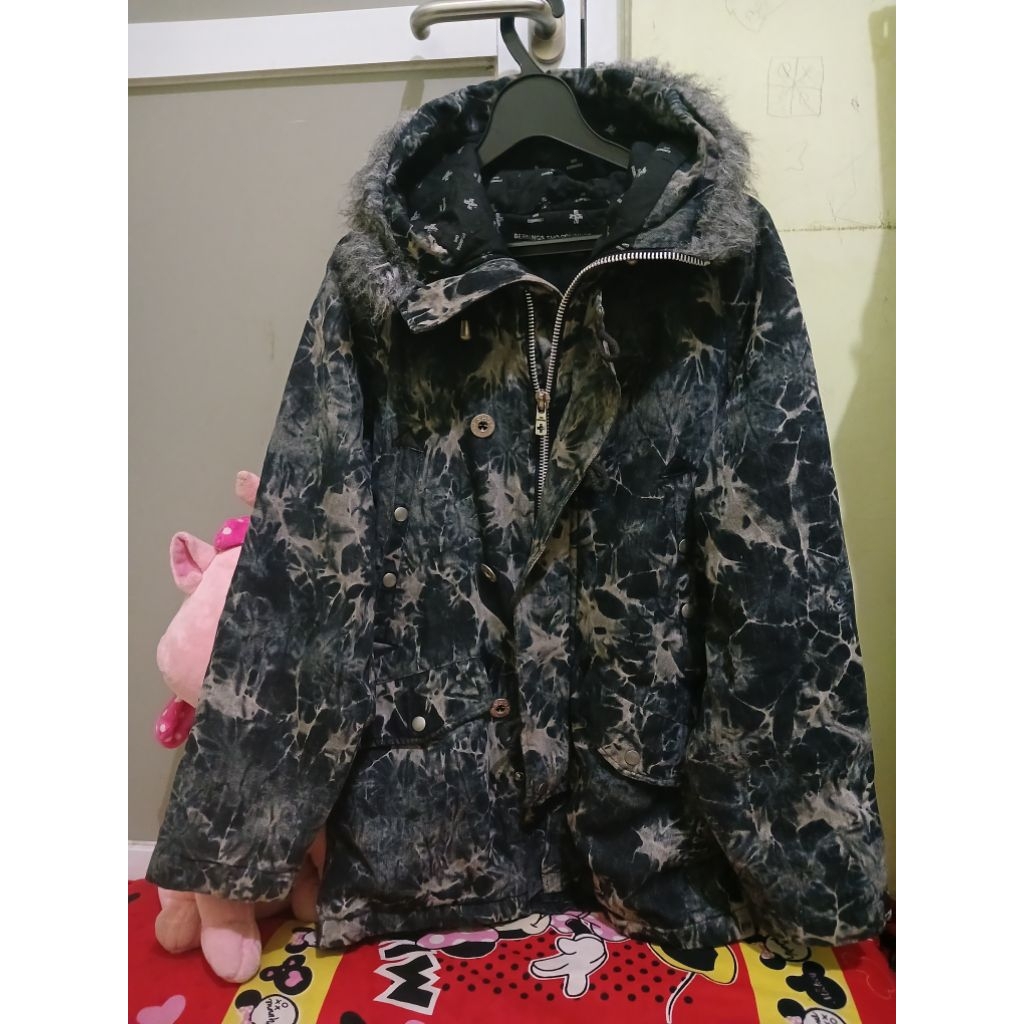 Bernings Sho Tie Dye Canvas Denim Vkei Punk Grunge Jacket if six was nine