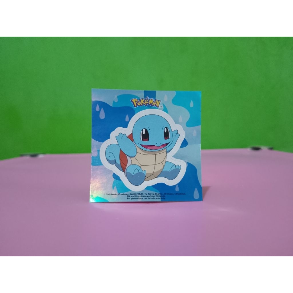 Stiker / Sticker MILKITA x POKEMON - SQUIRTLE - Nintendo New Murah Retro Vintage Rare Koleksi Mainan