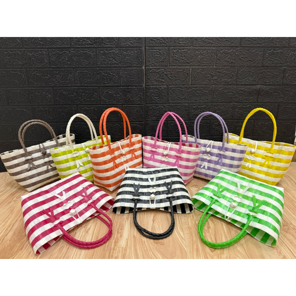 Tas Anyam cantik Murah | tas hampers lahiran nikahan (motif salur sedang)