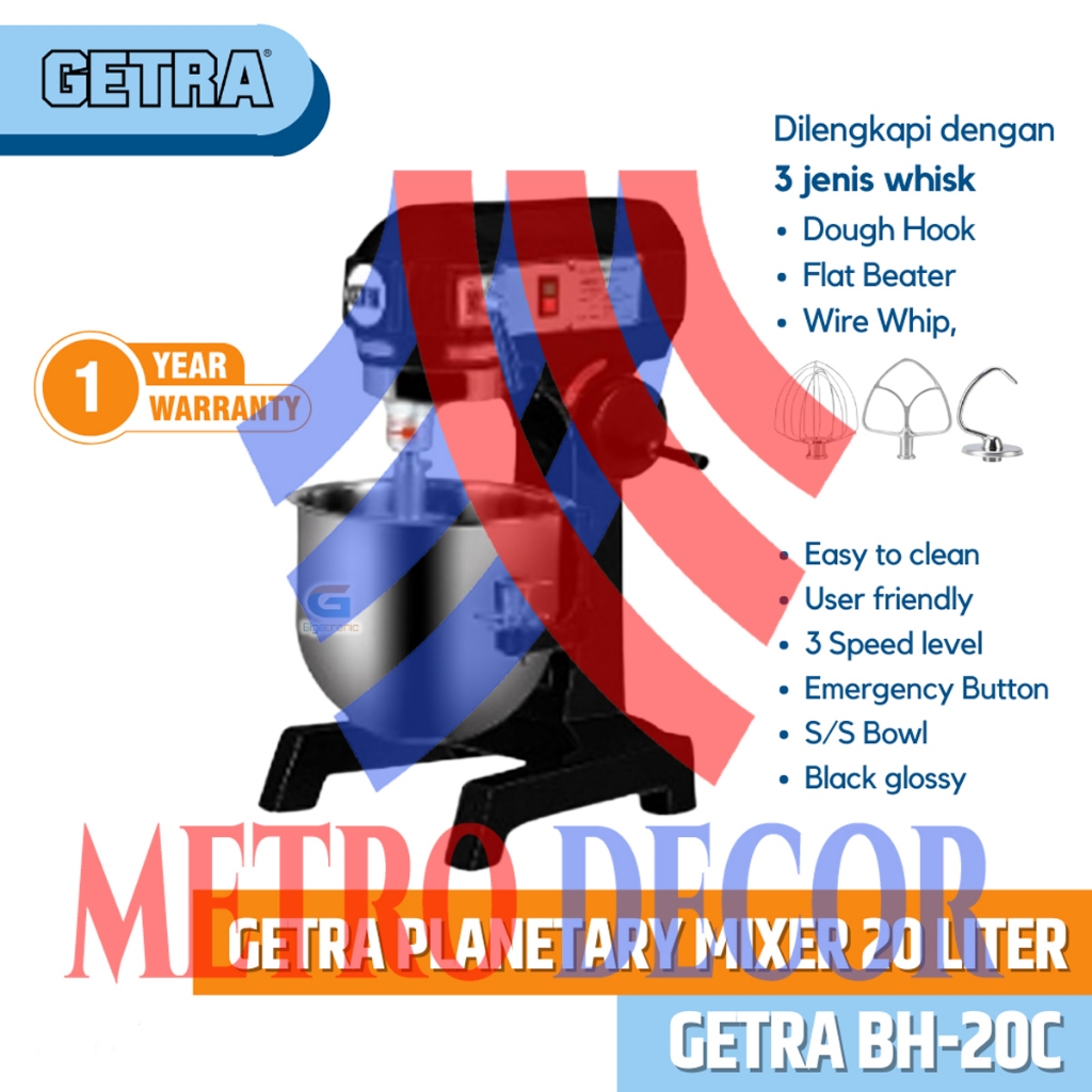 GETRA PLANETARY MIXER 10 15 20 30L BLACK