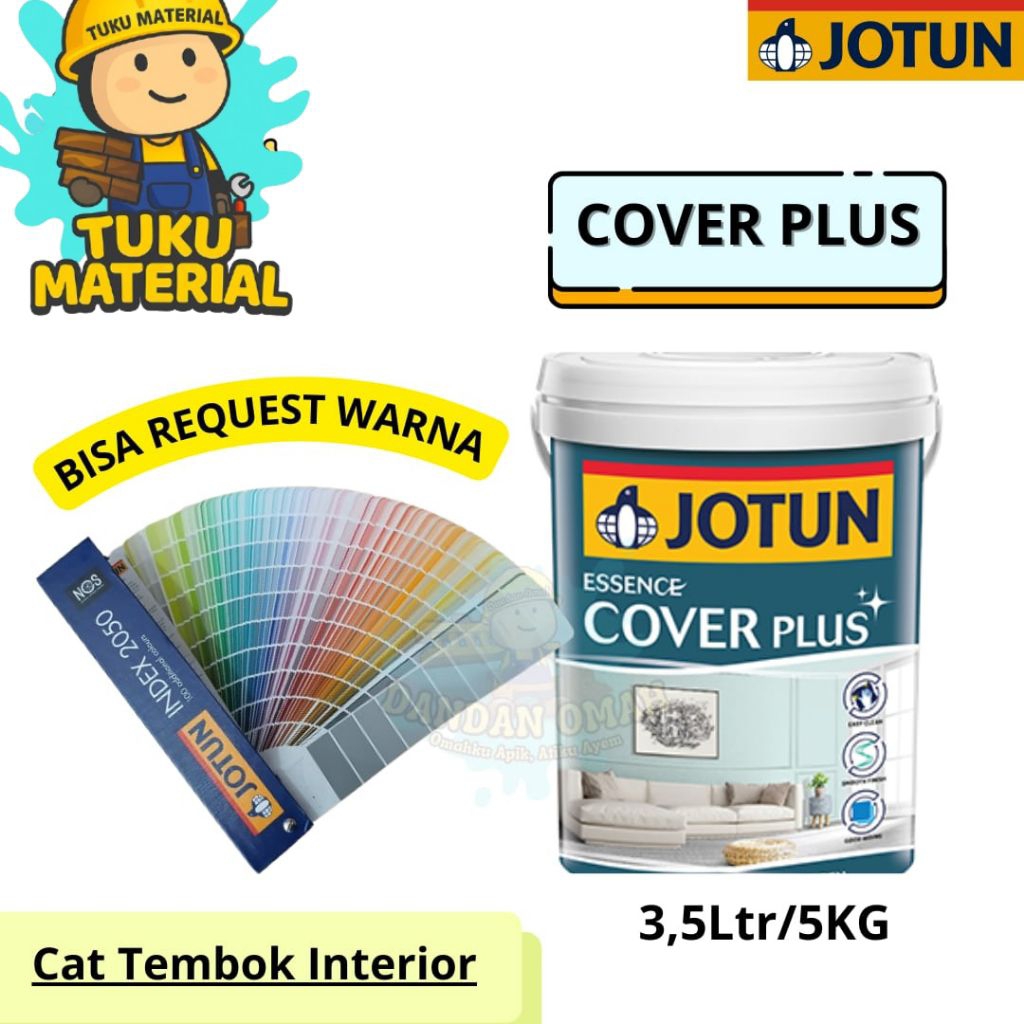 Cat Tembok Interior/Jotun Essence Cover Plus/Easy Clean/Kualitas Medium/Kemasan 3,5L