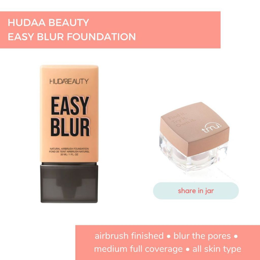 [ORIGINAL 100% SHARE IN JAR] Huda Beauty Easy Blur Foundation