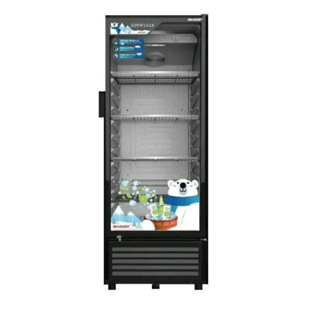 Showcase Sharp SCH-170FS | Kulkas display kaca minuman SCH170 SCH170FS