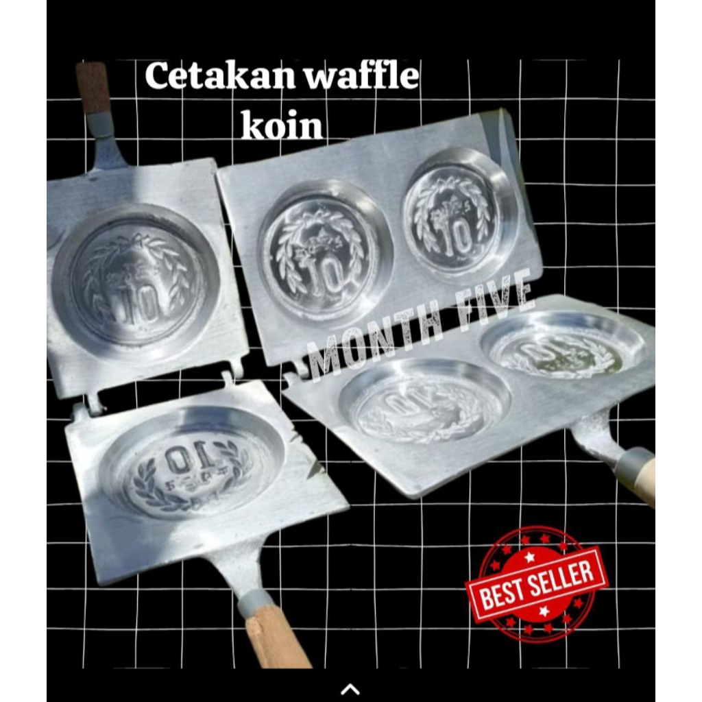 Cetakan Waffle Coin/ Korean Cheese pancake Bonus sutil