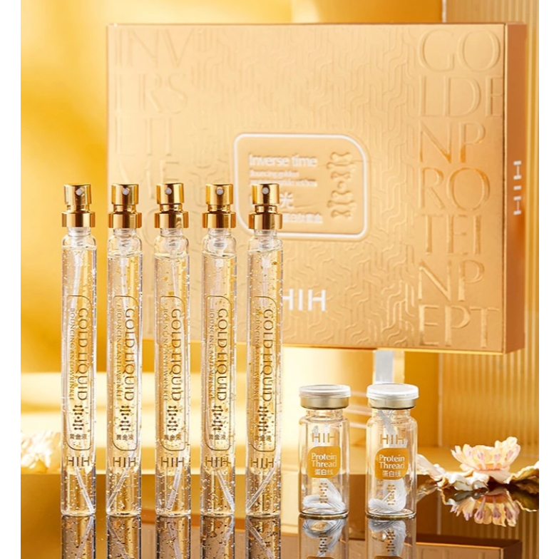 (ORIGINAL 100%) 1 BOX HIH GOLD PROTEIN LINE PEPTIDE//TANAM BENANG TANPA JARUM//SERUM & BENANG COLLAG