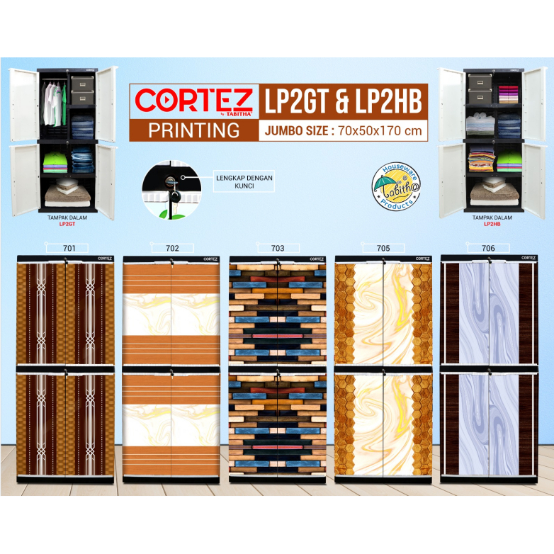 Lemari Tabitha cortez KK LP2GT / lemari gantung plastik
