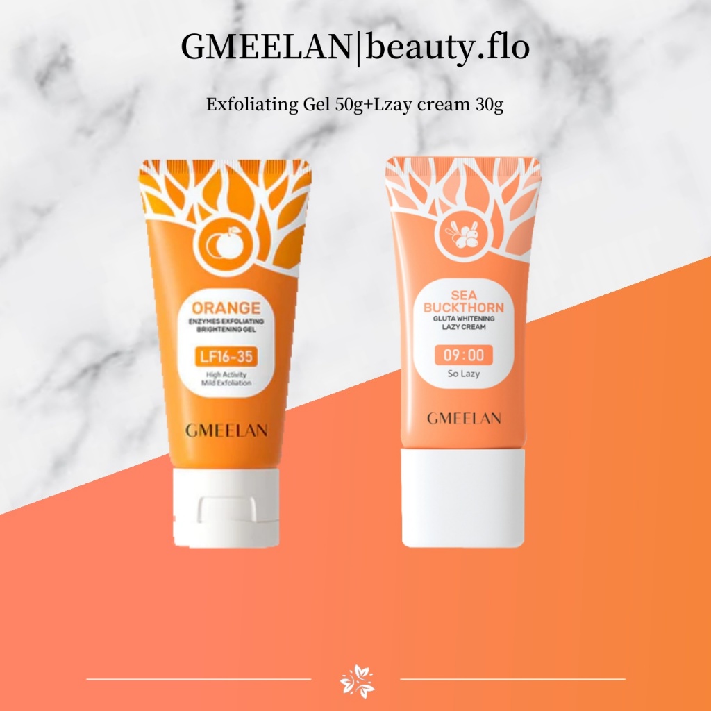 [BPOM] 2 in 1 Orange Exfoliating + Sea Buckthorn Lazy Cream Paket Eksfoliasi dan Pelembab Wajah Cant