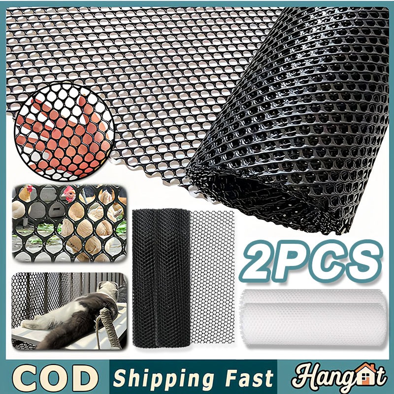 [COD]2PCS Jaring Kawat Plastik HDPE Bentuk Kotak Hexagonal Per Meter Lebar 1 M kawat jaring plastik 