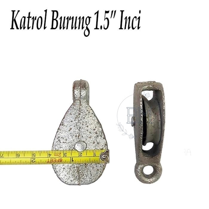 Katrol Mini 1.5" Inci Gantungan Sarang Sangkar Kandang Burung Bendera Besi Kerekan Kecil 1-1/2 Inch 