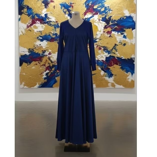 Prelove Gaun/Dress/Gamis Biru Dongker