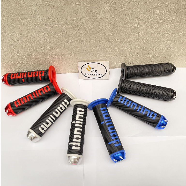 Handgrip GRIP DOMINO BULU JALU CNC 117 MERAH HITAM PUTIH BIRU Universal