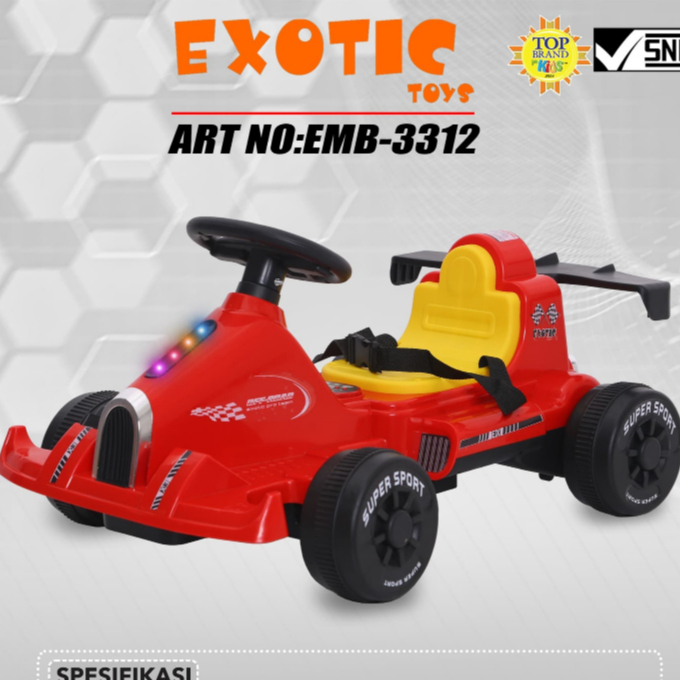 NEW Mainan Anak Mobil Aki Go Kart EMB 3312 Exotic