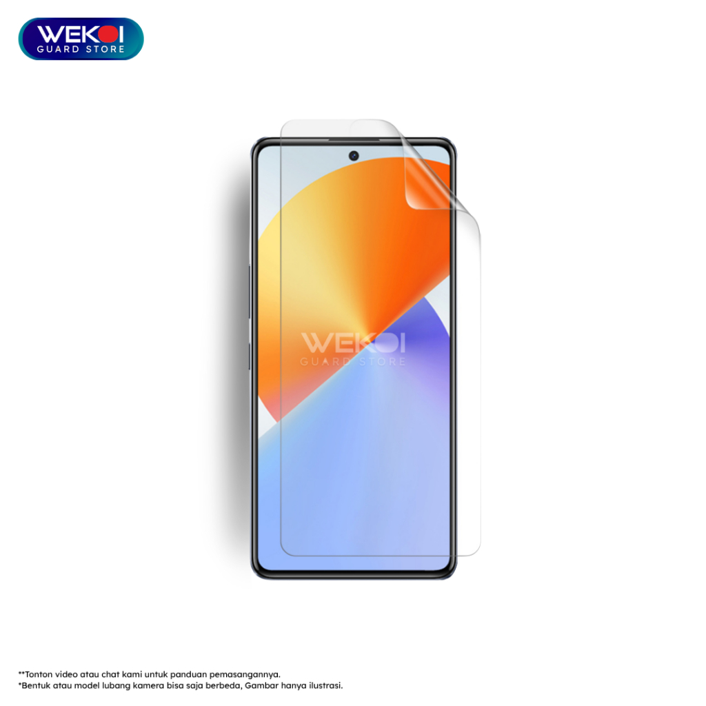 WEKOI Hydrogel Smartphone Infinix Note 30 Pelindung Layar Premium, Anti Sidik Jari & Anti Lecet