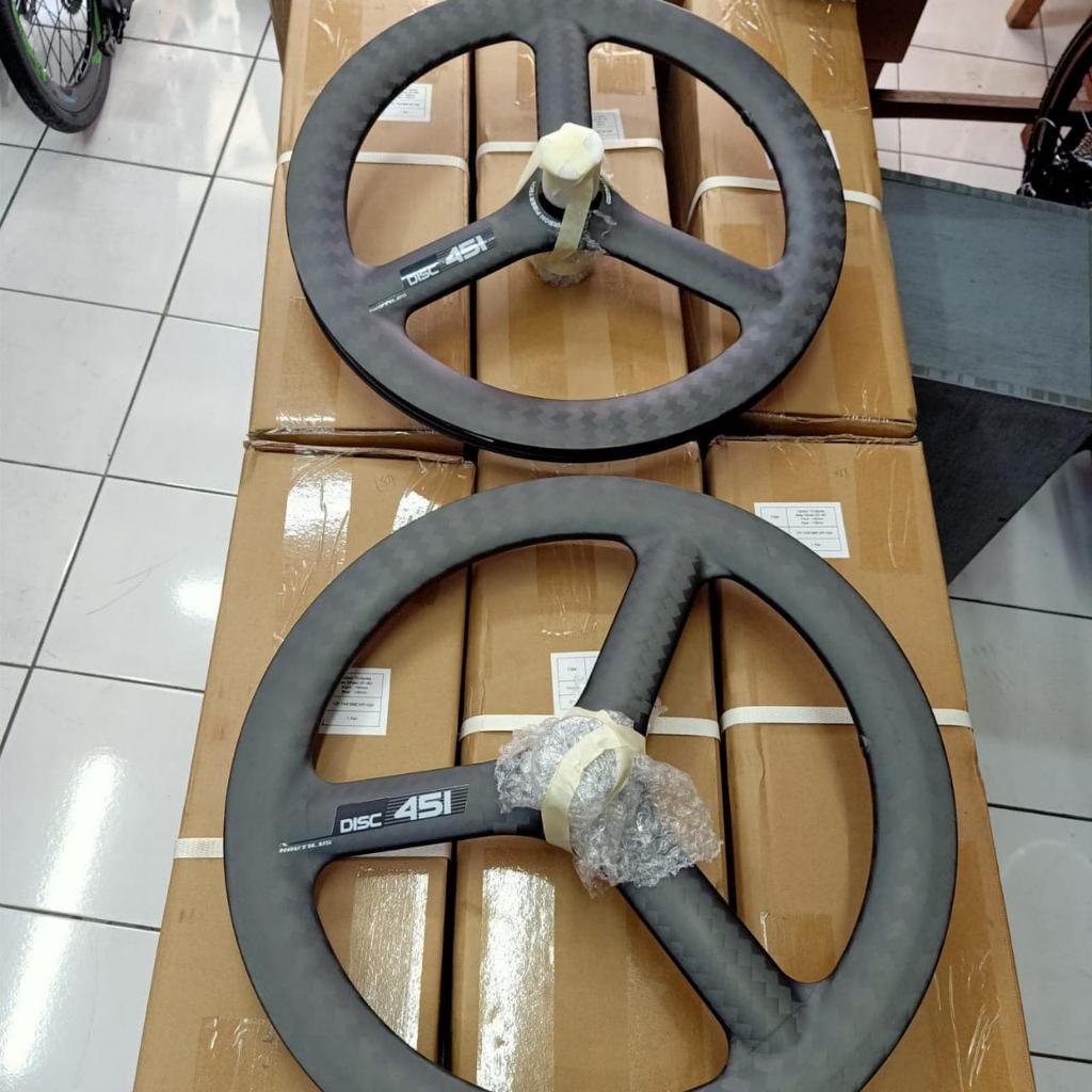 Nautilus Wheelset Carbon TRI Spoke Palang Tiga 20 451 Bicycle Empire