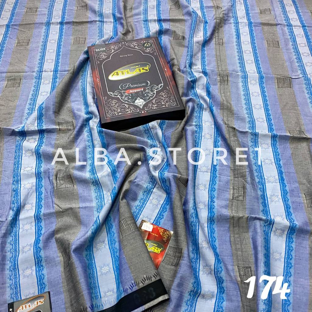 Sarung ATLAS Premium Jacquard Songket Super Atlas Premium Super Songket Silver Terbaru
