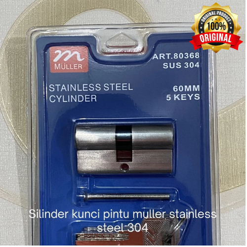 MULLER - Silinder Kunci 304 80368 | Cylinder Pintu Body Pintu Rumah Kamar Top Kunci
