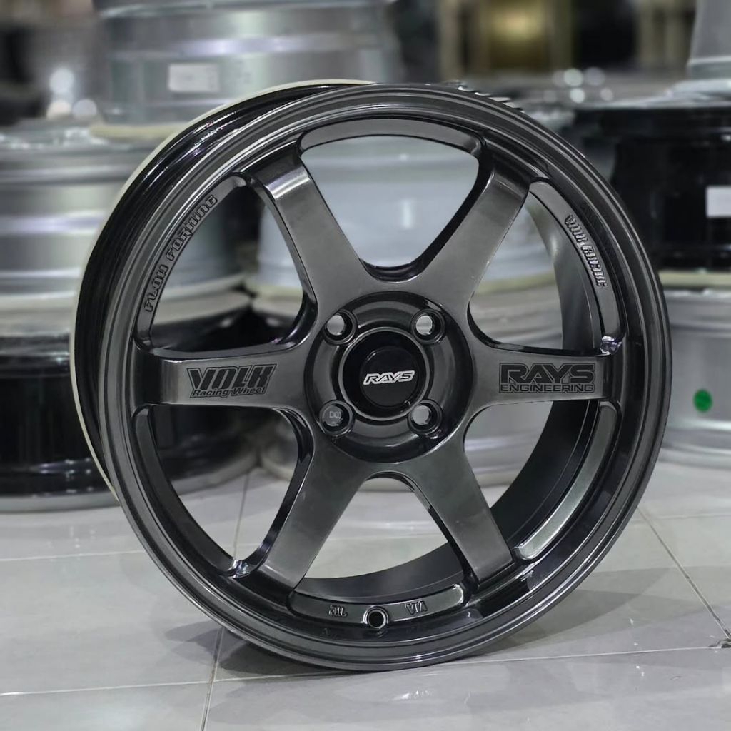 velg mobil te37 r16 lebar 7 pcd 4x100 velg mobil r16 cocok untuk brio jazz city freed vios yaris agy