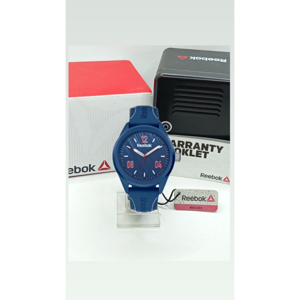 Original 100 % Jam tangan analog pria REEBOK  RF-FLE-G2  tali rubber biru  anti air/garansi resmi or