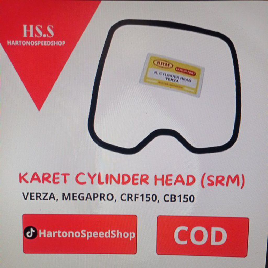 KARET SEAL HEAD CYLINDER HEAD VERZA, MEGAPRO, CRF150, CB150 (SRM) ORIGINAL
