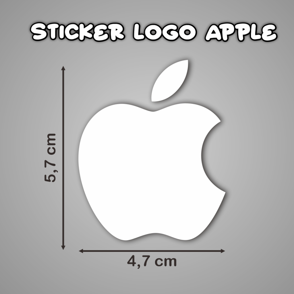 Stiker Premium Logo Apple Sticker Apple Standard Laptop Notebook Mobil