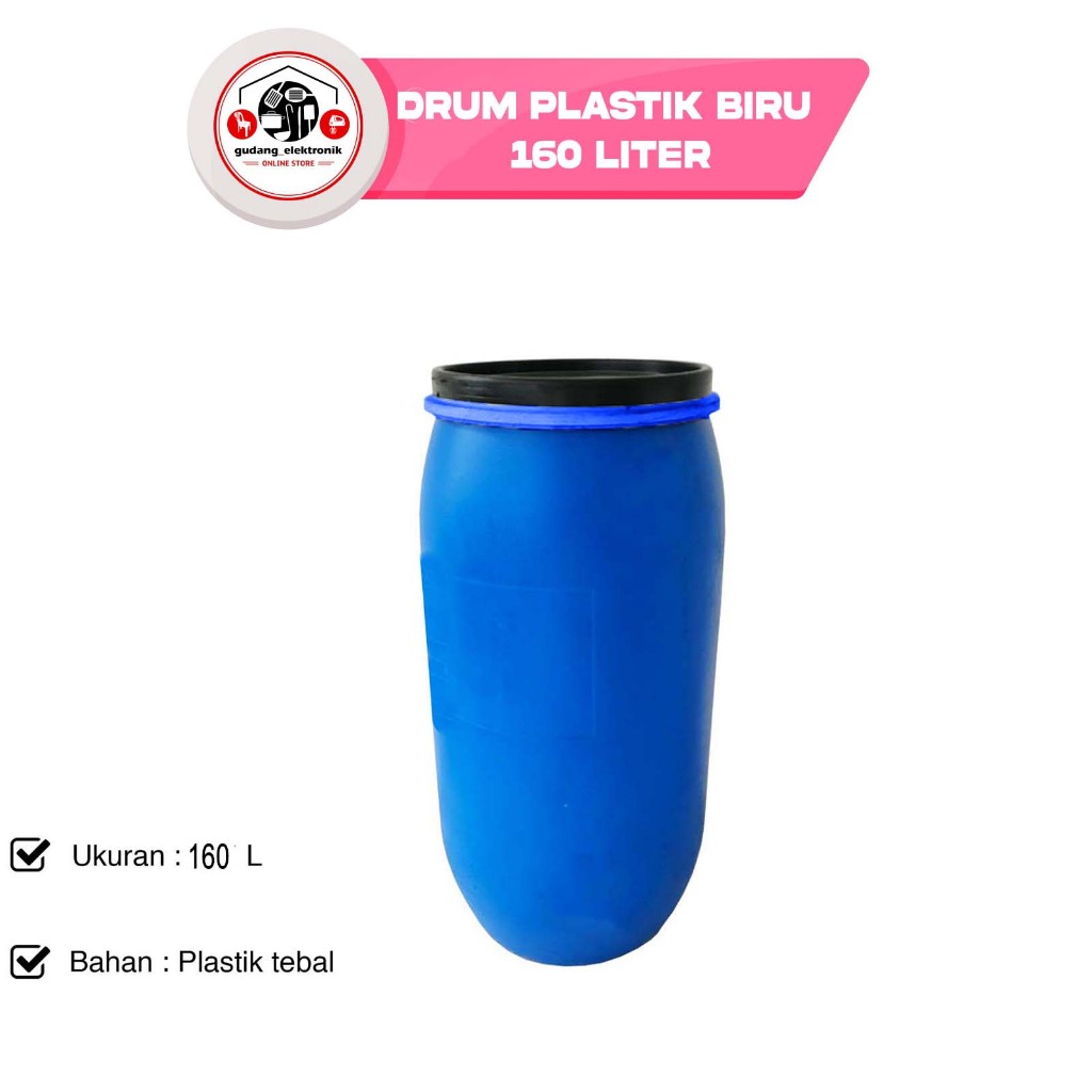 DRUM PLASTIK 160 LITER TONG DRAM SAMPAH AIR TEBAL