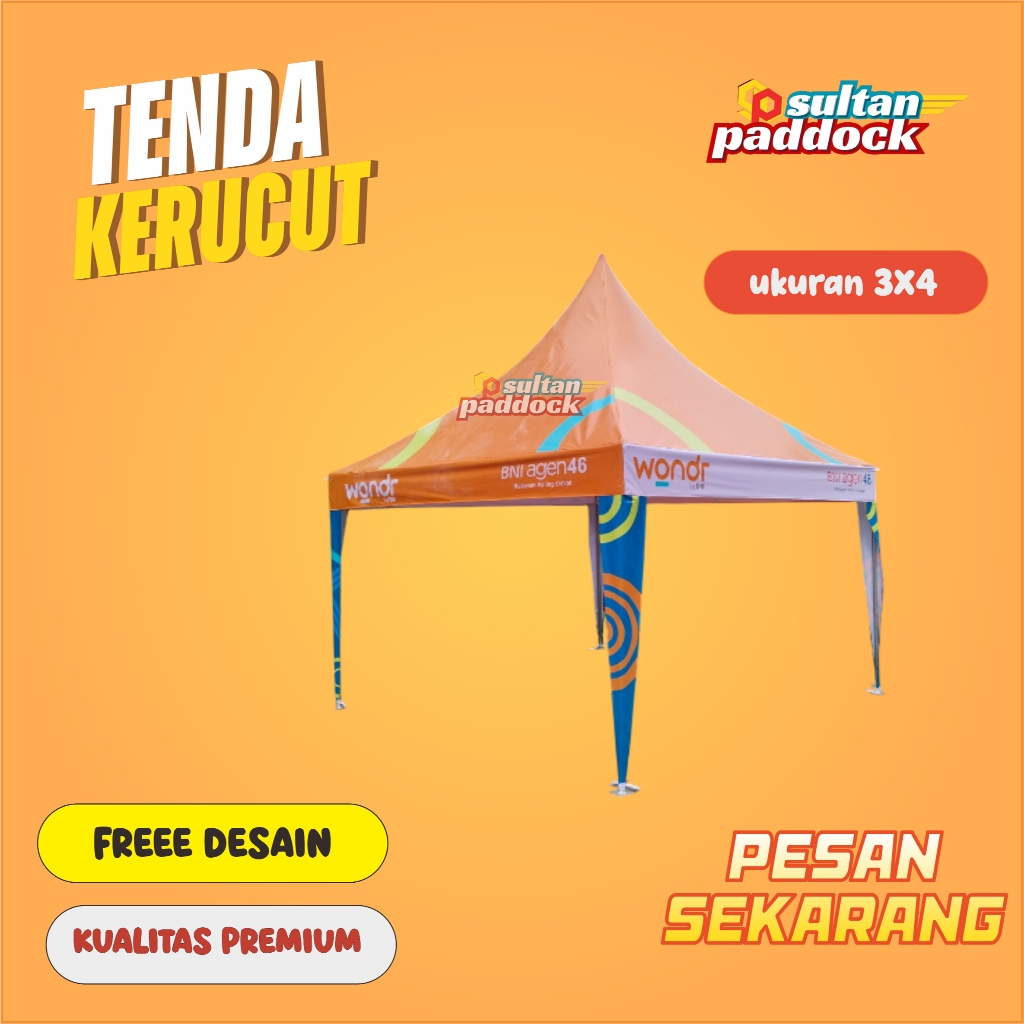 TENDA LIPAT UKURAN 3X4 UKURAN 3X4