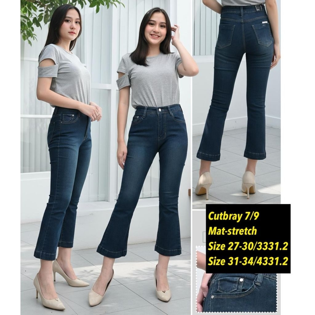 TERLARIS CELANA CUTBRAY WANITA SOFT JEANS 7/9 by SKYLA CUTBRAY WANITA/JEANS IMPRT TERBARU BY SKYLA