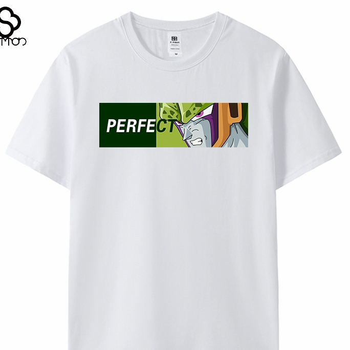 Kaos Oblong Kolaborasi Dragon Ball Unisex Pasangan, Merek Trendy, Desain Goku dan Majin Buu, Gaya Ov