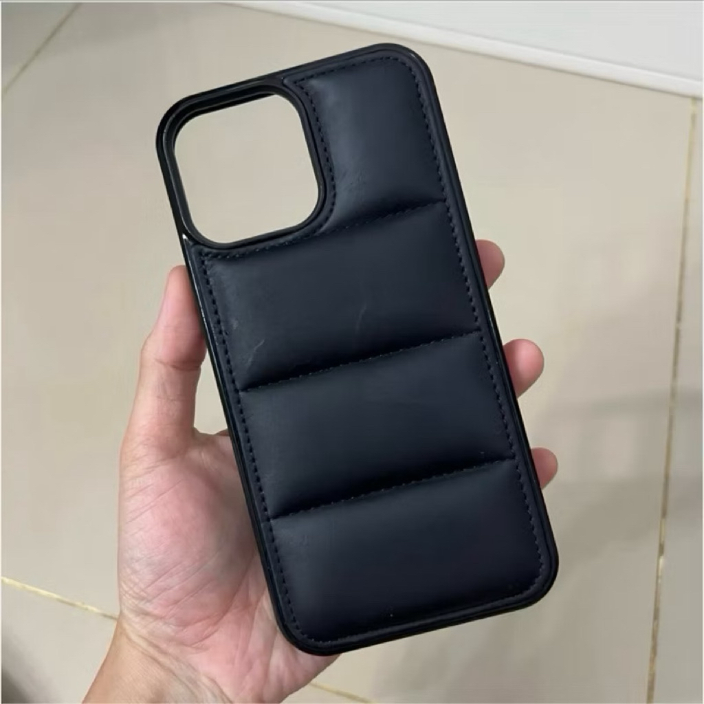 Wandercase Puffer Case Iphone 13 Pro Max / Casing Handphone - Black