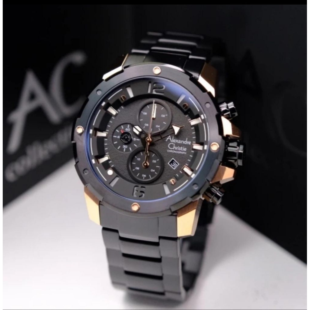JAM TANGAN PRIA ALEXANDRE CHRISTIE 6410/AC 6410MC/ AC6410 RANTAI (ORIGINAL)