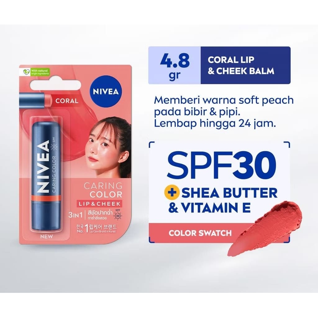 NIVEA LIPSTIK CARING COLOUR COLAR 4.8 GR #CHARO