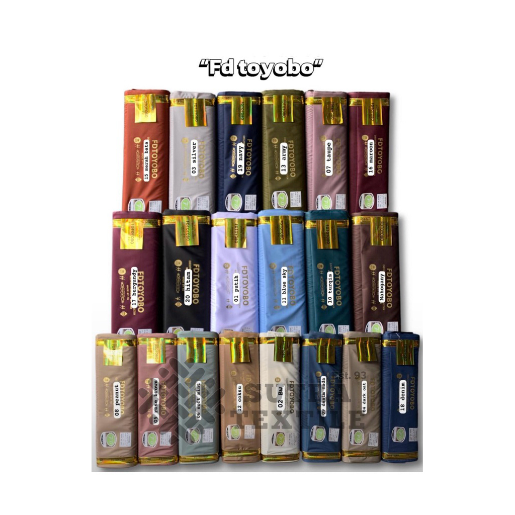 kain bahan katun toyobo FD 1 roll