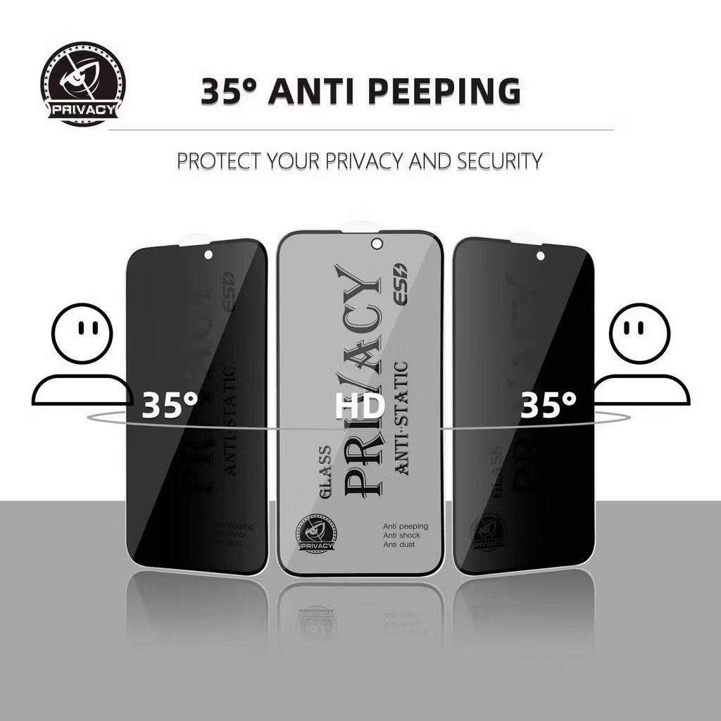 EA Anti Gores Kaca Anti Static ESD Spy / Tempered Glass Privasi FOR INFINIX HOT 11 PLAY NOTE 30 PRO 