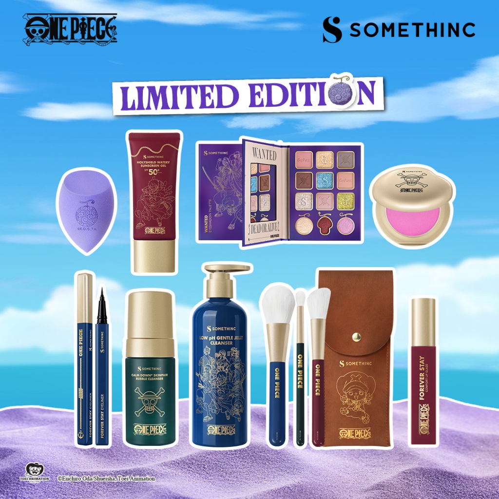 SOMETHINC ONE PIECE LIMITED EDITION SERIES - Lip Glaze, Low pH Gentle Jelly Cleanser, Holyshield Sun