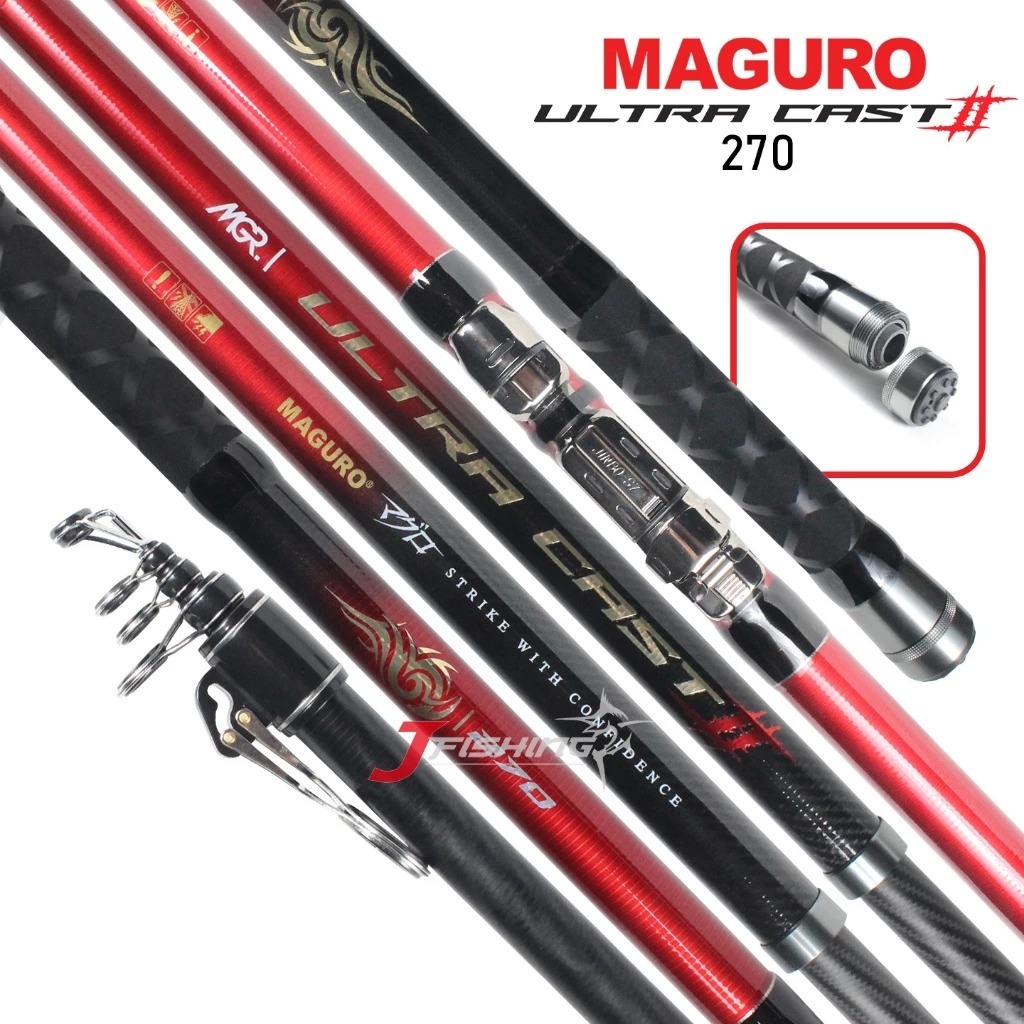 Joran MAGURO ULTRA CAST II | 270 s/d 420 | Antena | Teleskopik | Surf Casting | Kolam Sungai Danau L