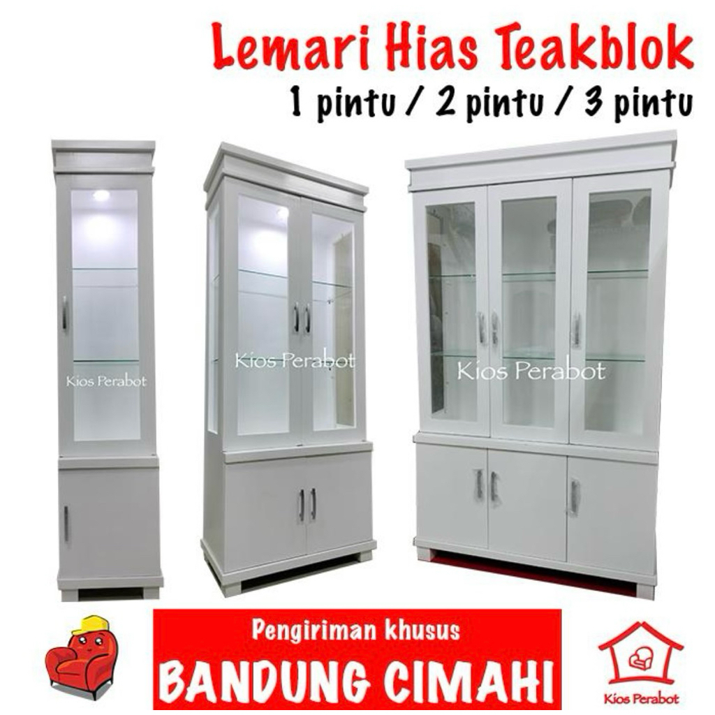 Lemari hias teakblok lemari tas lemari buku lemari pajangan lemari boneka lemari piala lemari lampu