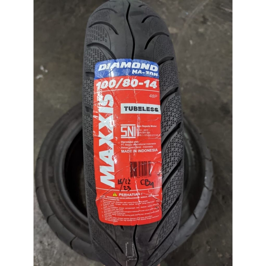 BAN LUAR MOTOR MAXXIS 100/80-14 TUBELESS BEAT VARIO SCOOPY