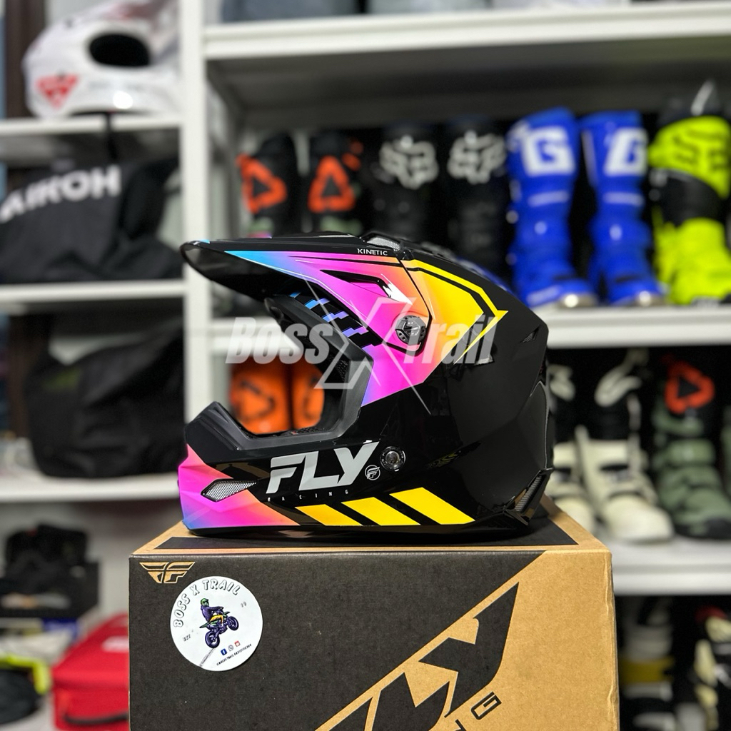 Helm Trail/Cross Anak FLY KINETIC MENACE